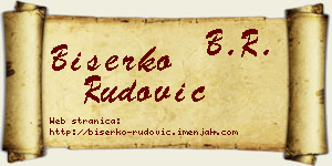 Biserko Rudović vizit kartica
